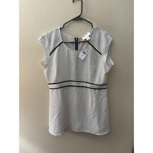 Motherhood Maternity Top Medium Striped Career Blouse Sleeveless NWT
(A679)‎